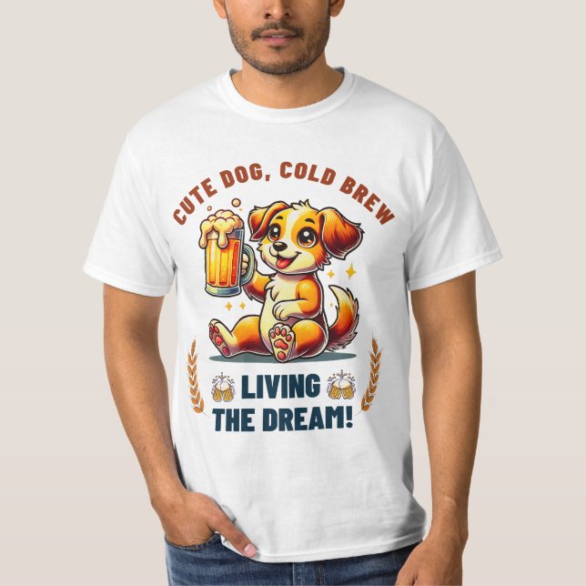 Camiseta Beer de perro lindo (Anverso)