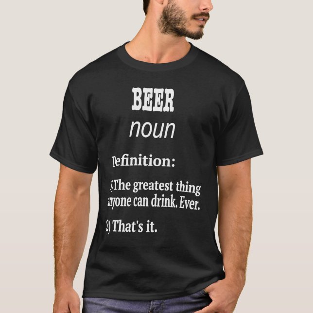 Camiseta Beer Design Beer Fan Definición De Falso (Anverso)