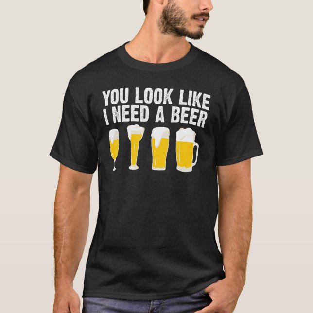 Camiseta Beer Designs For Men Women Cerveza Drinkers Alcoho (Anverso)