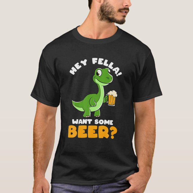 Camiseta Beer Dinsoaur T Rex Drunkasaurus Beersaurus Dinosa (Anverso)
