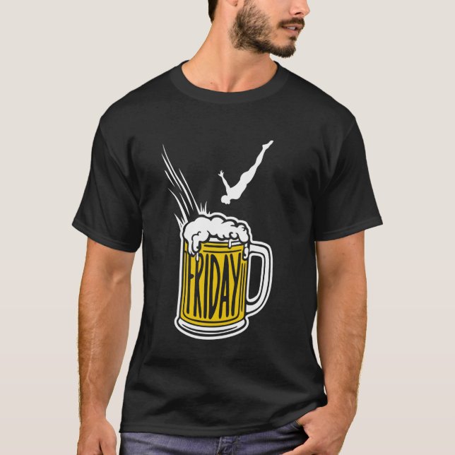 Camiseta Beer Dive Viernes - Funny Weekend Beer Beer Lov (Anverso)