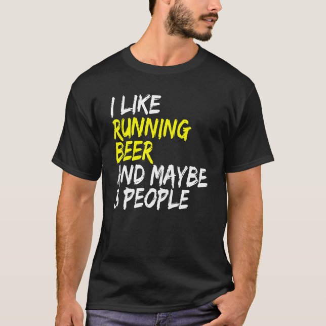 Camiseta Beer drinker I like Beer & Running Laufen Runner (Anverso)