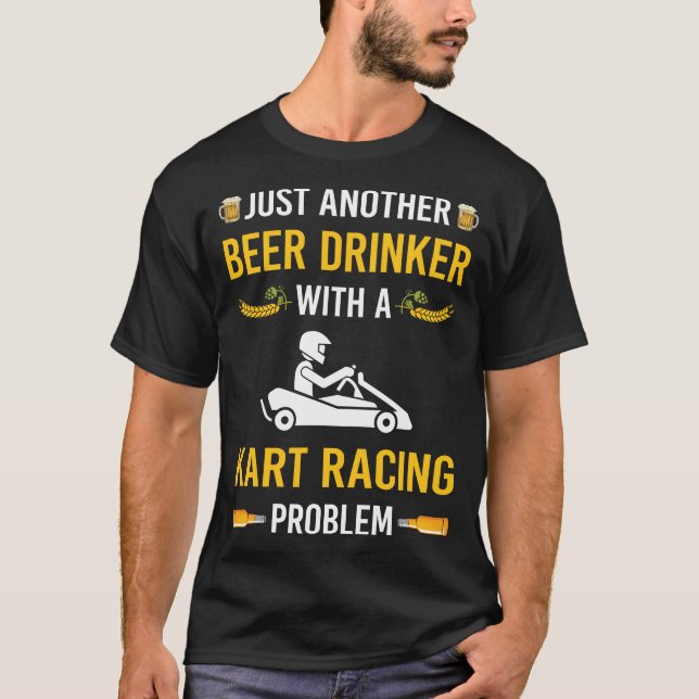 Camiseta Beer Drinker Kart Carreras Karts (Anverso)