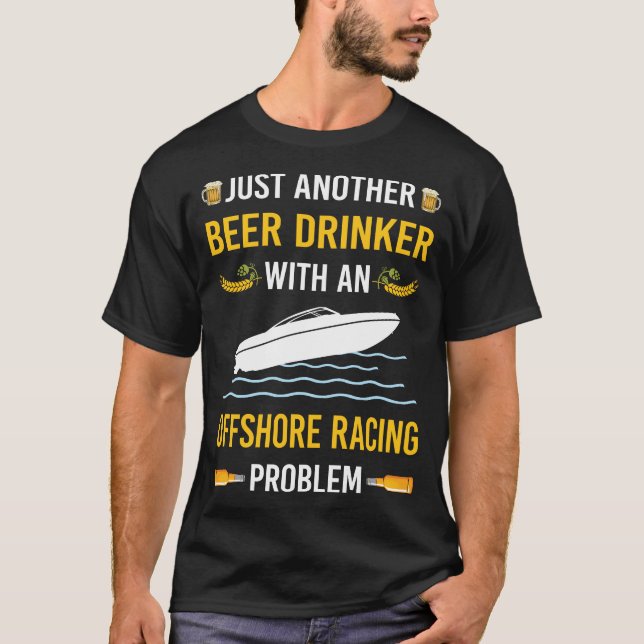 Camiseta Beer Drinker Offshore Carreras (Anverso)