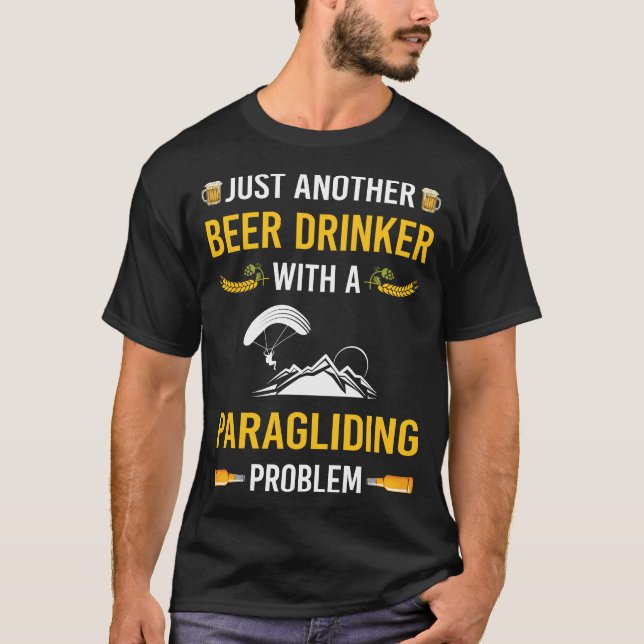 Camiseta Beer Drinker Parapente Paraglide Paraglider (Anverso)
