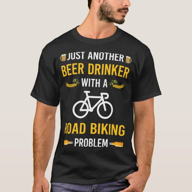 Camiseta Beer Drinker Road Bicicleta (Anverso)