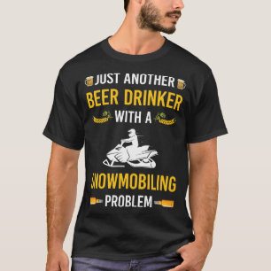 Camiseta Beer Drinker Snowmobling Snowmobile