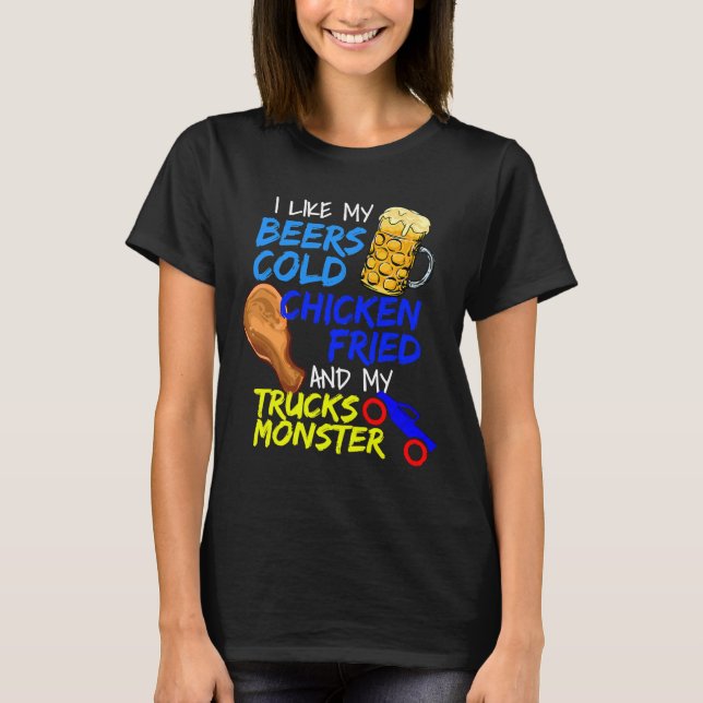 Camiseta Beer Drinking Fried Chicken   (Anverso)