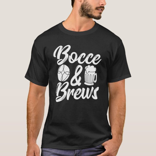 Camiseta Beer Drinking Italian Bowling Game Beer Drinker Bo (Anverso)