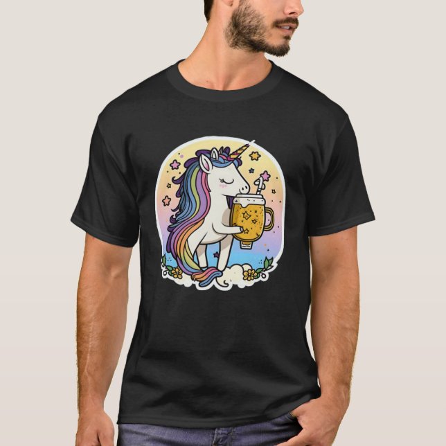 Camiseta Beer Drinking Unicorn Unicorn (Anverso)