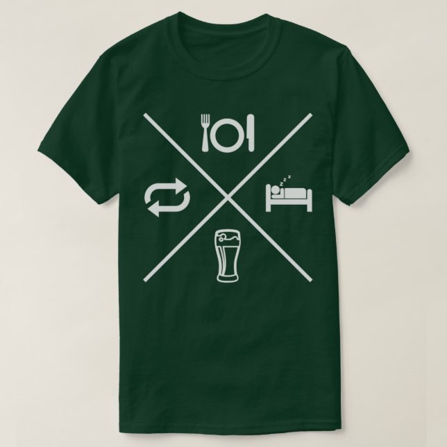 Camiseta Beer Eat Sleep Drink Classic (Diseño del anverso)