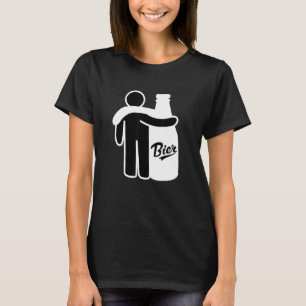 Camiseta Beer Friends Bff Stick Man Bff Amigos Botella de c