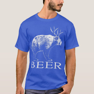 Camiseta Beer Funny Cross Bear Plus Deer es igual a Beer Dr
