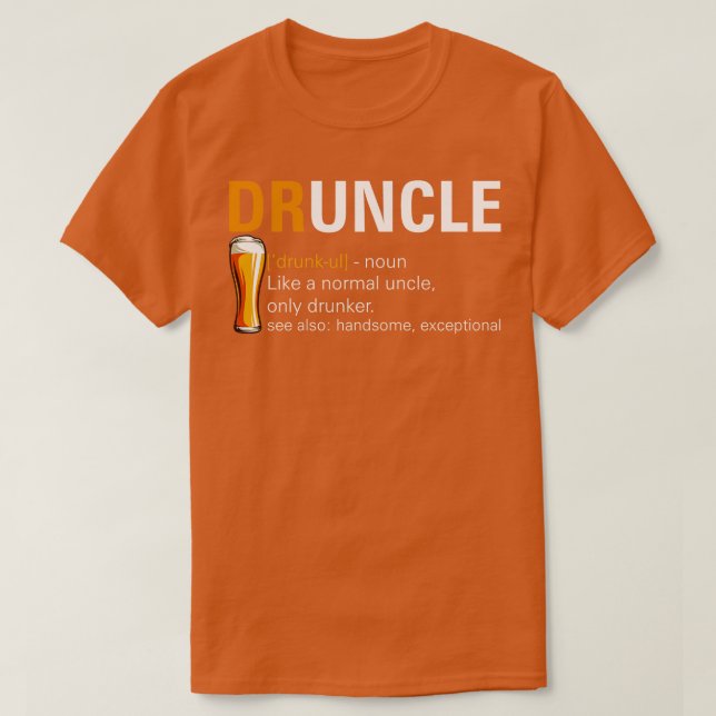 Camiseta Beer Funny Drunk Uncle (Diseño del anverso)