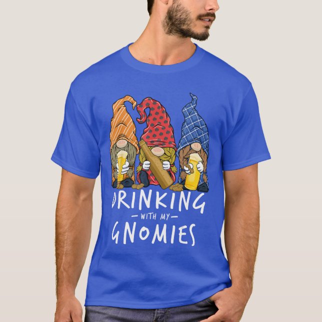 Camiseta Beer Gnomes Drinking with My Gnomies Beer Drinking (Anverso)