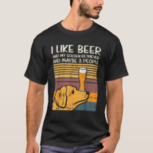 Camiseta Beer Golden Retriever 3 Personas Divertidas Bebien