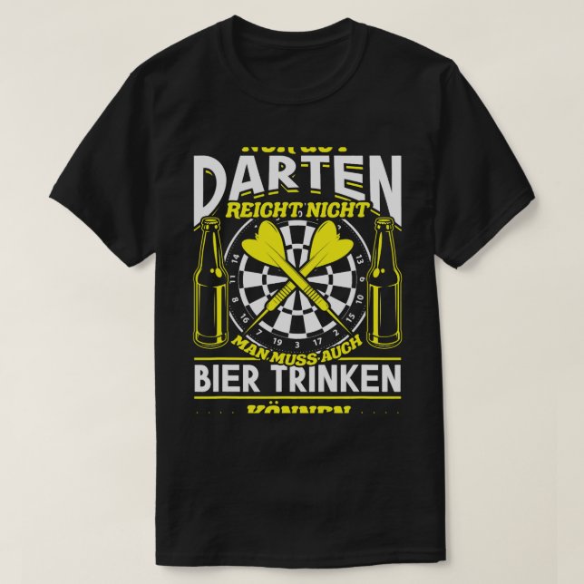 Camiseta Beer Graciosa Dart Diciendo Humor De Cerveza Dardo (Diseño del anverso)