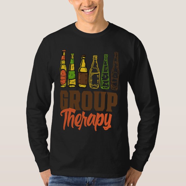 Camiseta beer group therapy for weekend party saying (Anverso)