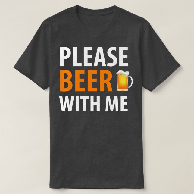 CAMISETA BEER HUMOR CERVEZA CONMIGO (Diseño del anverso)