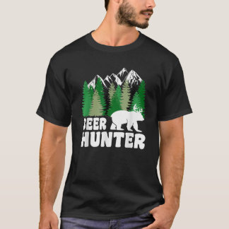 Camiseta Beer Hunter Funny Bear Cerveza Pun T Shirt