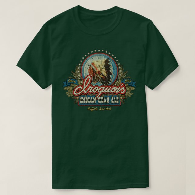 Camiseta Beer Iroquois Indianhead Ale 1842 (Diseño del anverso)