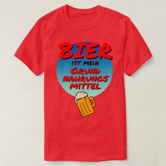 CAMISETA BEER IS MY BASIC FOOD (Diseño del anverso)