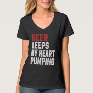 Camiseta Beer Keeps My Heart Pumping  Beer  For Men Women