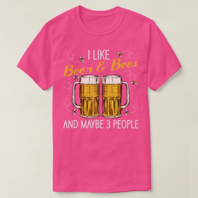 Camiseta Beer Lover Abejas Bebe Beers Fiesta (Diseño del anverso)