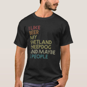 Camiseta Beer Lover Funny Vinta Propietaria de Perro Shetla