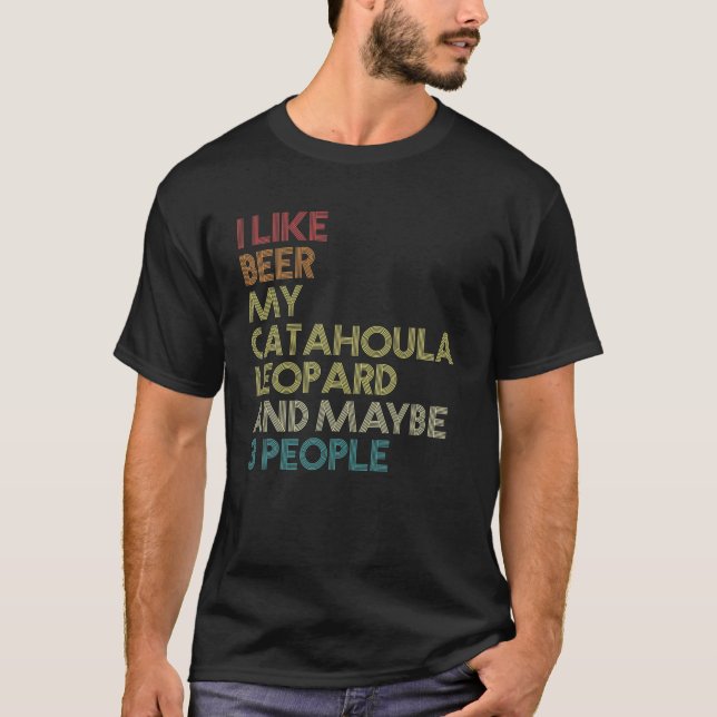 Camiseta Beer Lover Funny Vinta Propietaria de Perros Leopa (Anverso)
