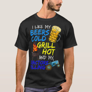 Camiseta Beer Lover Grillmaster Carne Grilling BBBQ Tractor