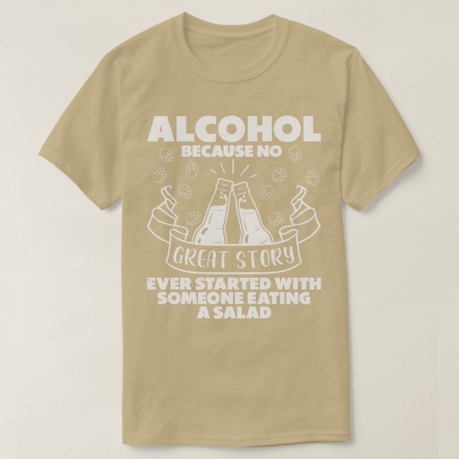 Camiseta Beer Lover Historias de Fiesta de cerveza que bebe (Diseño del anverso)