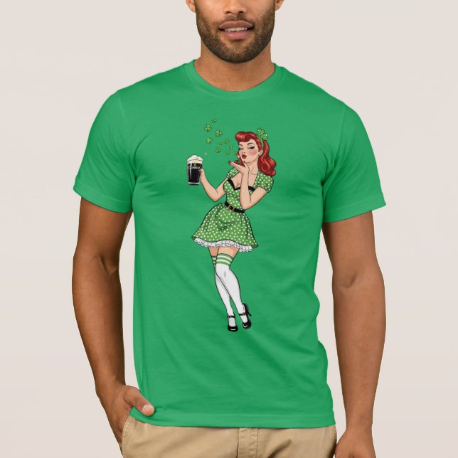 Camiseta Beer Loving Irish Pin Up (Anverso)