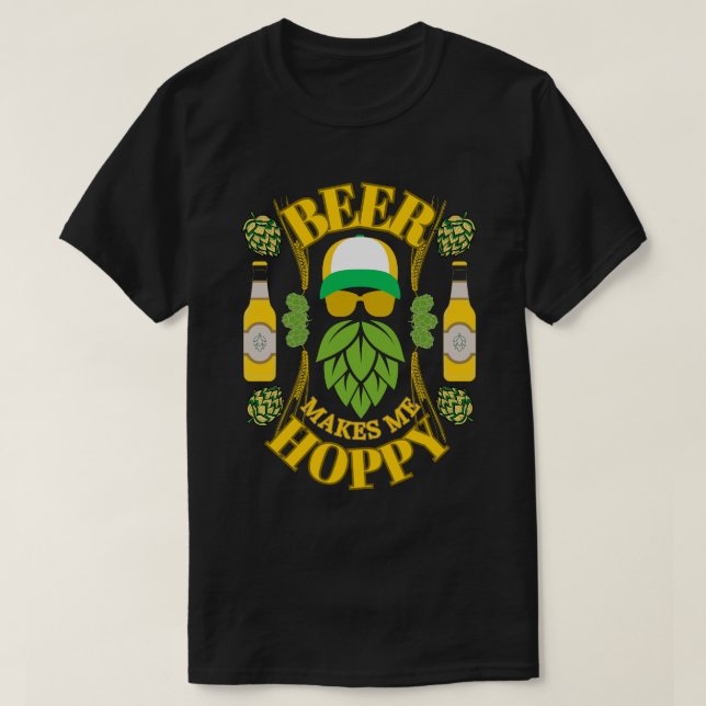Camiseta Beer Makes Me Hoppy (Diseño del anverso)