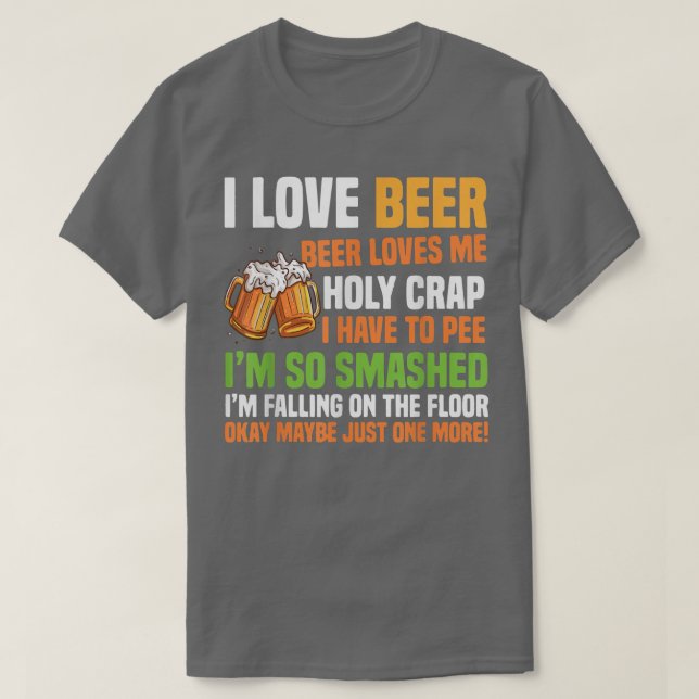 Camiseta Beer Me Ama Holy Crap Funny Beer Design  (Diseño del anverso)