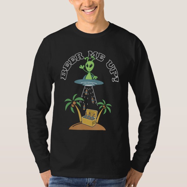 Camiseta Beer Me Up Cute  Alien Pool Party Summer (Anverso)