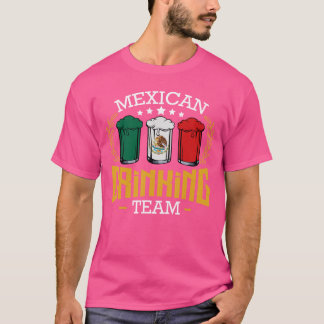 Camiseta Beer Mexican Drinking Team Mexico Flag Funny Beer 