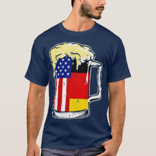 Camiseta Beer Mug Orgullosa Bandera Alemana Americana