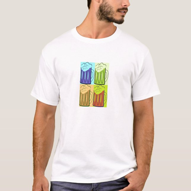 Camiseta Beer Mug Pop Art (Anverso)