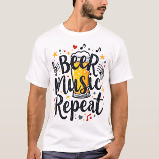 Camiseta Beer Music Repeat