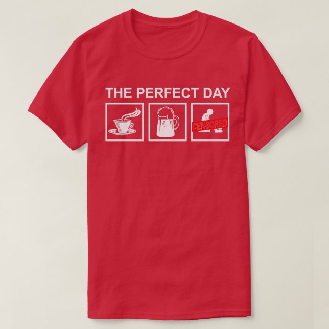 Camiseta Beer Perfect day alcohol cerveza botella (Diseño del anverso)