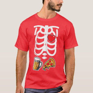 Camiseta Beer Pizza Skeletal Bones Beers Beer Skele