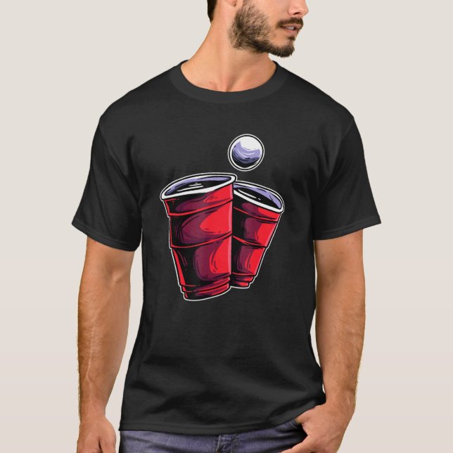 Camiseta Beer Pong Beirut Bebe Game Ping Pong Ball Beer (Anverso)