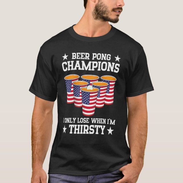 Camiseta Beer Pong Campeón Beer Beer Beer Vintage (Anverso)