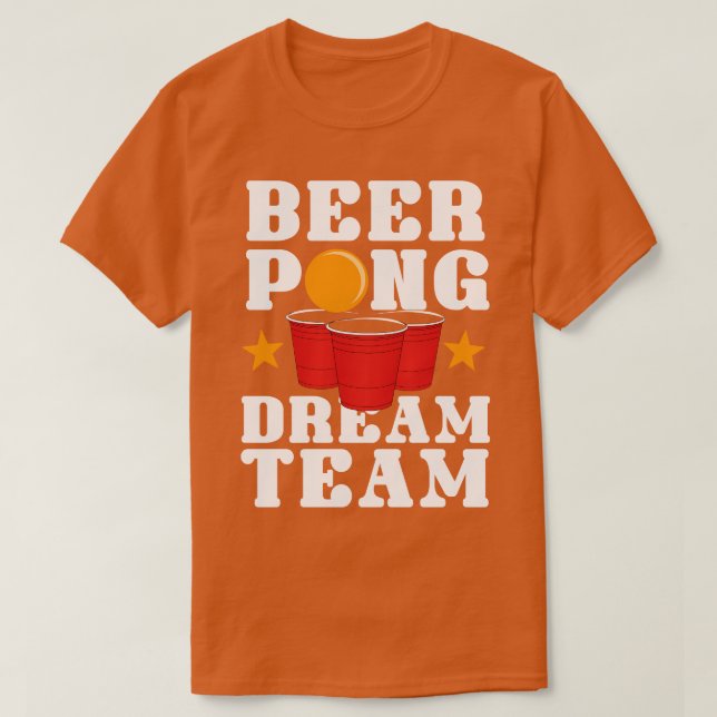 Camiseta Beer Pong Dream Team (Diseño del anverso)