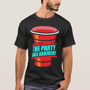Camiseta Beer Pong El fiesta ha llegado con un pong de cerv