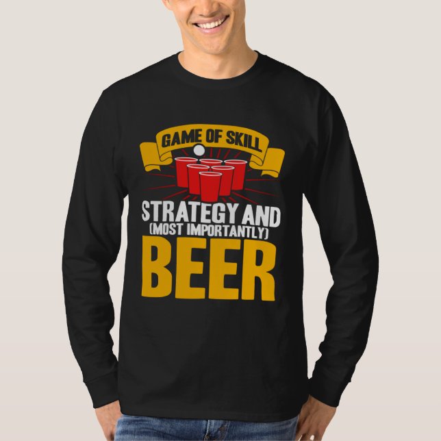 Camiseta Beer Pong Game Of Skill Strategy Beer Pong (Anverso)