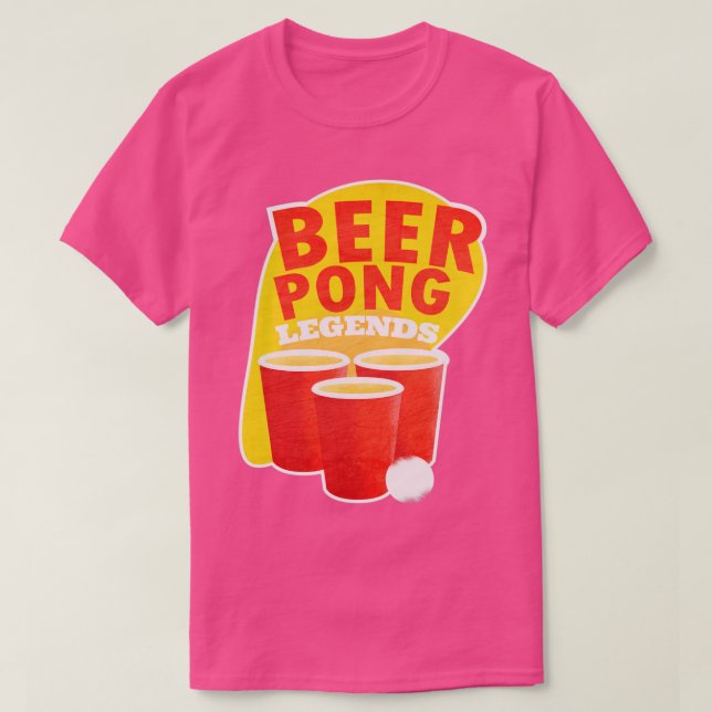 Camiseta Beer Pong Legends Equipo de juegos de bebidas (Diseño del anverso)