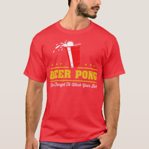 Camiseta Beer Pong No te olvides de lavarte las bolas