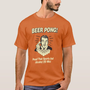 Camiseta Beer Pong: Prueba de la mezcla de alcohol y deport
